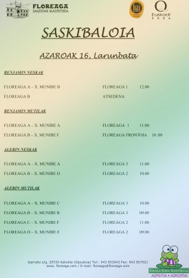Partiduen ordutegia